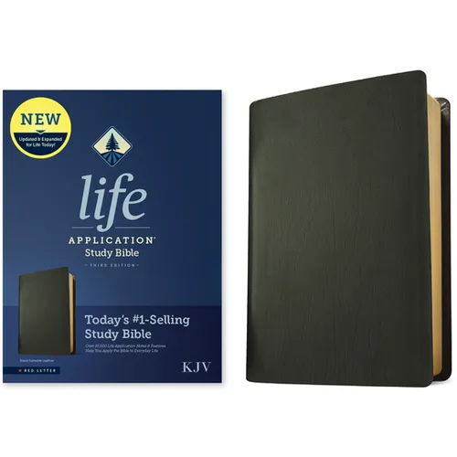 KJV Life Application Study Bible, Third Edition (Genuine Leather, Black, Red Letter)