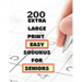 200 Extra Large Print Easy Sudokus for Seniors: 9 X9 puzzles with solutions - for men, women, seniors, adults - Cut memory loss -one large puzzle per