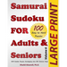 Samurai Sudoku for Adults & Seniors: 500 Easy to Hard Sudoku Puzzles Overlapping into 100 Samurai Style