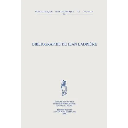 Bibliographie de Jean Ladriere