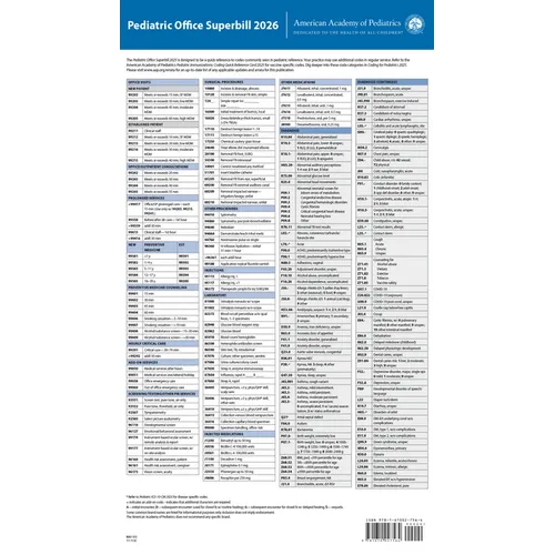 Pediatric Office Superbill 2026