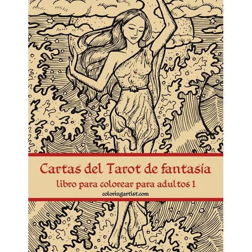 Cartas del Tarot de fantasía libro para colorear para adultos 1