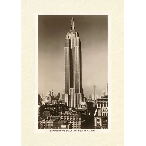 Vintage Lined Notebook Empire State Building, New York City