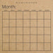 Blank Calendar: Kraft Brown Paper, Undated Planner for Organizing, Tasks, Goals, Scheduling, DIY Calendar Book