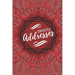 Contacts & Addresses: Geometric Design (Red, Black & White) Small 6" X 9"