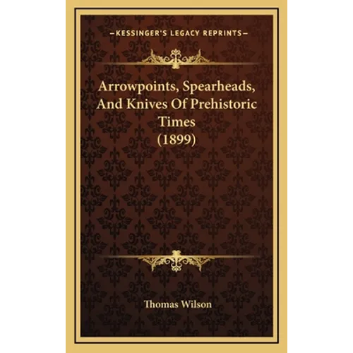 Arrowpoints, Spearheads, And Knives Of Prehistoric Times (1899)