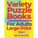 Variety Puzzle Books For Adults Large Print - Book 1: Puzzle Book collections of Sudoku Puzzles, Kakuro Puzzle, Word Search Puzzles, Shikaku Puzzle an