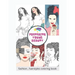 Portraits young beauty: Beautiful women adult fashion, hairstyles coloring book