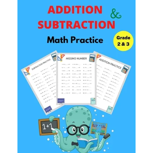 Addition and Subtraction Math Practice Grade 2&3: Math Game Book with Subtracting and Adding Double Digits