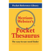 Merriam-Webster's Pocket Thesaurus - Newest Edition