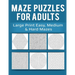 Maze Puzzles for Adults: Large Print Easy, Medium & Hard Mazes