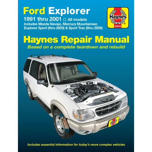 Ford Explorer, Mazda Navajo & Mercury Mountaineer 1991-01, Explorer Sport 2000-03 & Explorer Sport Trac 2001-05