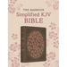 The Barbour Simplified KJV Bible--Deluxe Edition [Brown & Rose Floral Inset]