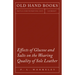 Effects of Glucose and Salts on the Wearing Quality of Sole Leather