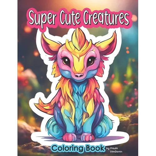 Coloring Book Super Cute Creatures: Charming Animals to color for Teen and Adults