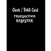 Check / Debit Card Transaction Register: Checkbook Register Checking Account Accommodates Over 1800 Transactions.