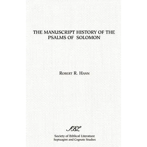 The Manuscript History of the Psalms of Solomon