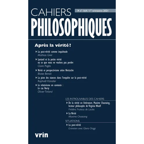 Apres La Verite?