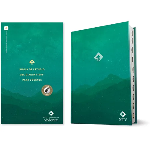 Biblia de Estudio del Diario Vivir Para Jóvenes Ntv Con Filament (Tapa Dura, Verde, Índice, Letra Roja)