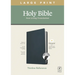 NLT Large Print Thinline Reference Bible, Filament Enabled Edition (Red Letter, Genuine Leather, Blue, Indexed)