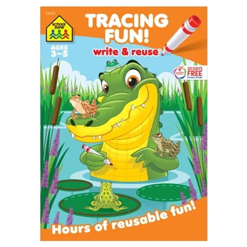 School Zone Tracing Fun! Write & Reuse Workbook