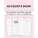 Accounts Book: Ledger for Daily, Monthly, and Yearly Tracking of Income and Expenses for Self Employed, Personal Finance, or Small Businesses (Chalk P