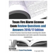 Texas Fire Alarm License Exam Review Questions & Answers 2016/17 Edition: A Self-Practice Exercise Book covering fire alarm technical information and