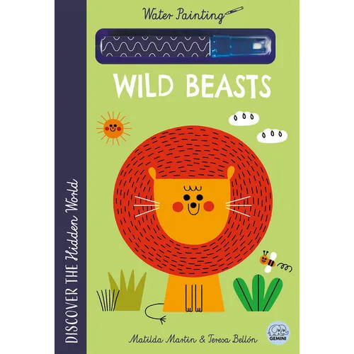 Hidden World - Water Painting Wild Beasts: Reusable Paint-With-Water Activity Book for Kids