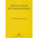 Lingua Legis in Translation: English-Polish and Polish-English Translation of Legal Texts