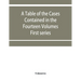 A table of the cases contained in the fourteen volumes of the United States digest, First series