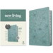 NLT Large Print Thinline Reference Bible, Filament Enabled Edition (Red Letter, Leatherlike, Floral/Teal, Indexed)