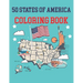 50 States Of America Coloring Book: The 50 States Maps Of United States America Educational Coloring Book For Kids and Adults State Capitals Coloring