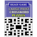 Brain game large print: crossword puzzle book