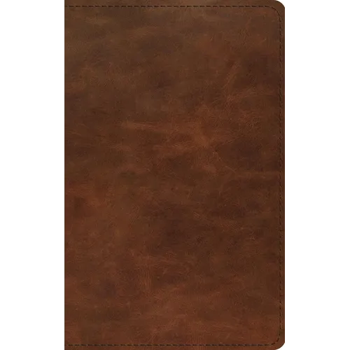 ESV Thinline Bible, Red Letter (Full Grain Leather, Saddle Brown)
