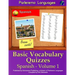 Parleremo Languages Basic Vocabulary Quizzes Spanish - Volume 1