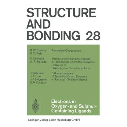 Electrons in Oxygen- And Sulphur Containing Ligands