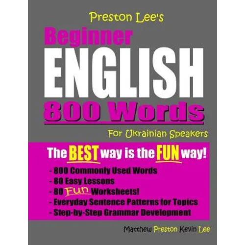 Preston Lee's Beginner English 800 Words For Ukrainian Speakers