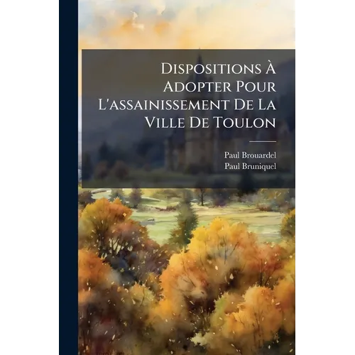 Dispositions À Adopter Pour L'assainissement De La Ville De Toulon