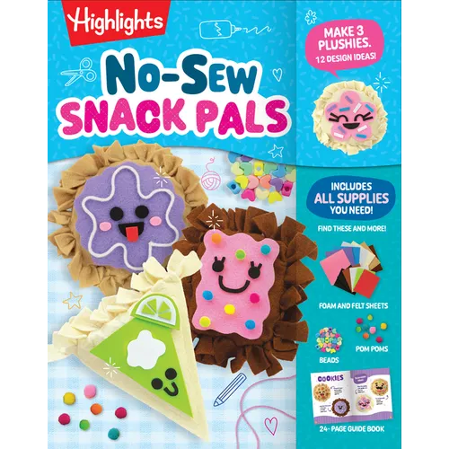 No-Sew Snack Pals: No-Sew Felt Craft Kit for Kids with All Supplies Included, Make Kawaii Snack Pillows with Felt Food and Mini Craft Activities, Fun
