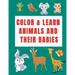 Color & Learn Animals and Their Babies: a coloring activity book to learn animal's names with interactive games( cut & past activities), perfect for t