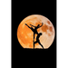 We Will Dance With The Moon Ballerina Notebook: This is a 6 by 9 wide college ruled composition notebook for those who love ballet