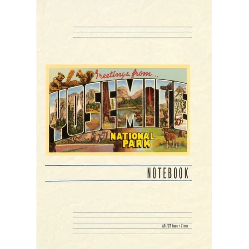 Vintage Lined Notebook Greetings from Yosemite National Park