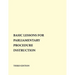 Basic Lessons for Parliamentary Procedure Instruction