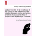 Letters from Dr. J. G. in Defence of His Essay on the Difference of the Relation Between Motive and Action, and That of Cause and Effect in Physics: W