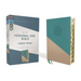 Niv, Personal Size Bible, Large Print, Leathersoft, Teal/Gold, Red Letter, Thumb Indexed, Comfort Print