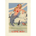 Vintage Lined Notebook Greetings from Cape May, Mermaid