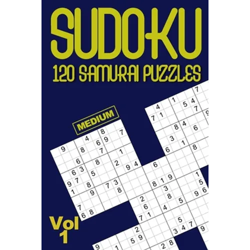 Sudoku 120 SAMURAI medium puzzles: A challenging Sudoku variation brain training in a handy pocket sized paperback book