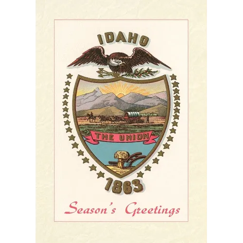 Vintage Lined Notebook Season's Greetings, State Seal