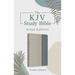 The KJV Study Bible: Atlas Edition, Thumb Indexed [Taupe & Denim Crosshatch]