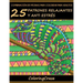 Combinación de Páginas para Colorear para Adultos: 25 Patrones Relajantes y Anti Estrés